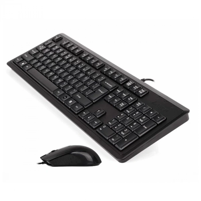 A4 TECH KR-9276 USB Q Trk Optic Mouse Suya Dayanıklı Siyah Multimedya Klavye - Mouse Set