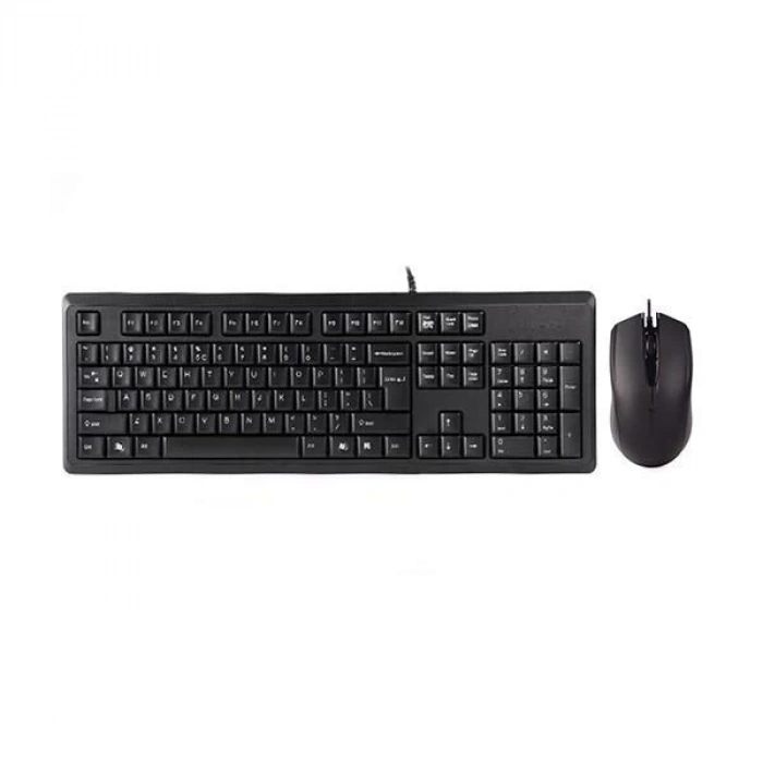 A4 TECH KR-9276 USB Q Trk Optic Mouse Suya Dayanıklı Siyah Multimedya Klavye - Mouse Set