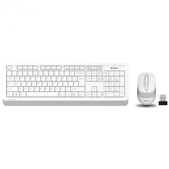 A4TECH FG1010 Kablosuz Q Trk Beyaz/Gri Klavye - Mouse Set