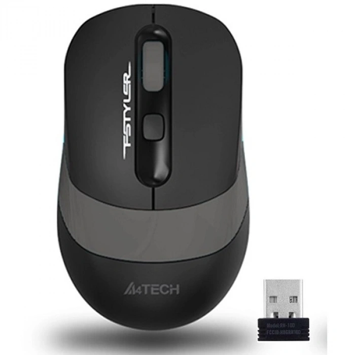 A4TECH FG10S Kablosuz 2000dpi Sessiz Siyah/Gri Mouse