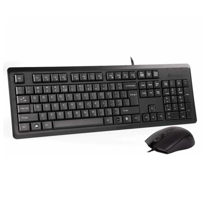 A4TECH KR-9276 Kablolu USB Q Trk Siyah Klavye - Mouse Set