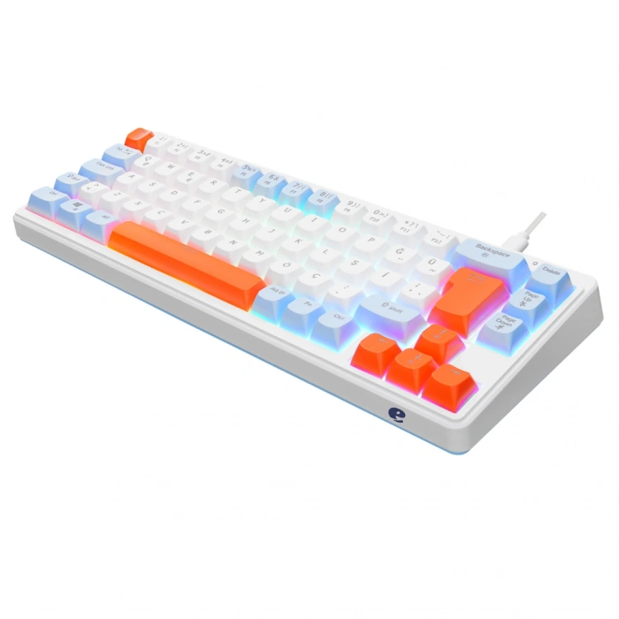 ACER eMachines, EAK810, Beyaz, USB Kablolu, Rainbow Backlight, Membran Renkli Tuşlar, Türkçe Q, 68 Tuşlu, Gaming Klavye