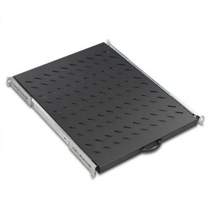 AGER Dikili Tip 19 1U D600mm için Hareketli Siyah Raf Modülü Ağır Hizmet Tipi AA-HRR60-A-S1