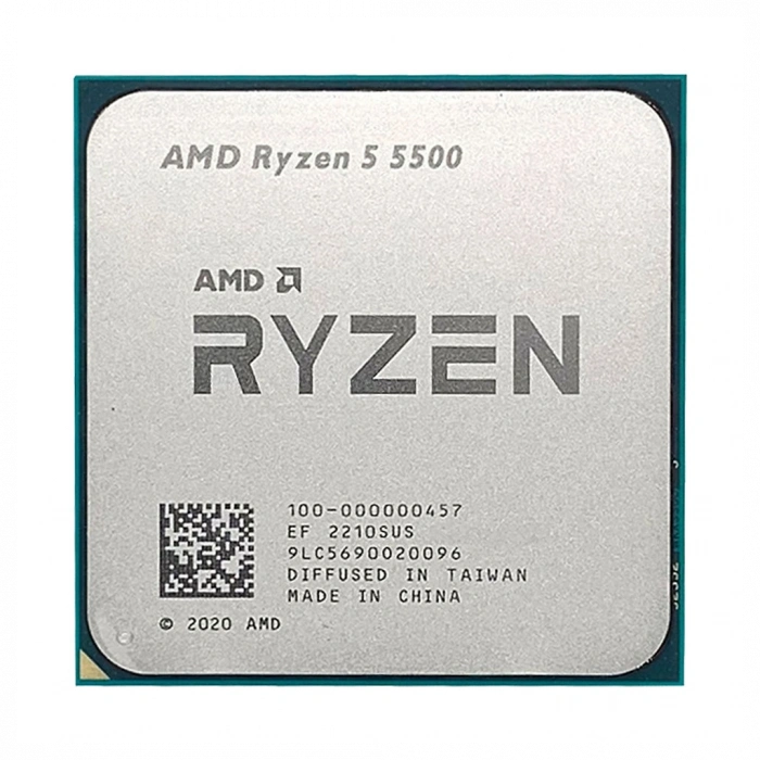 AMD RYZEN 5 5500 6 Core, 3,60-4.20GHz, 19Mb Cache,  65W, AM4 Soket, TRAY, (Dahili Grafik YOK, Fan YOK)