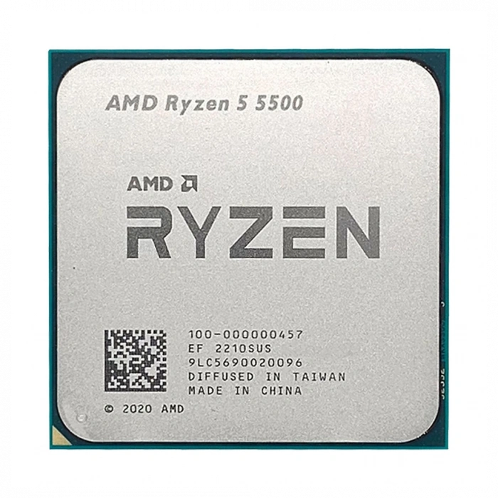 AMD RYZEN 5 5500 6 Core, 3,60-4.20GHz, 19Mb Cache,  65W, AM4 Soket, TRAY, (Dahili Grafik YOK, Fan YOK)