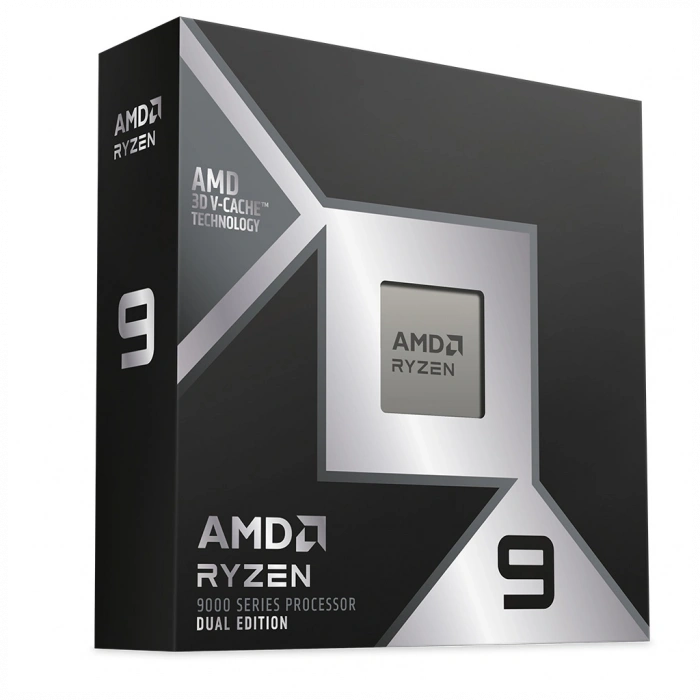 AMD RYZEN 9 9950X3D2 Dual Edition 16 Core, 4,30-5.60GHz, 208Mb Cache, 200W,  AM5 Soket, BOX (Kutulu) (Dahili Grafik VAR, Fan YOK)