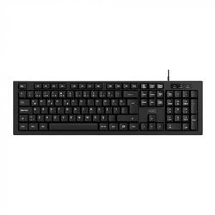 AOC KB130B-38 Usb Siyah Türkçe Kablolu Standart Klavye,Sessiz yazma