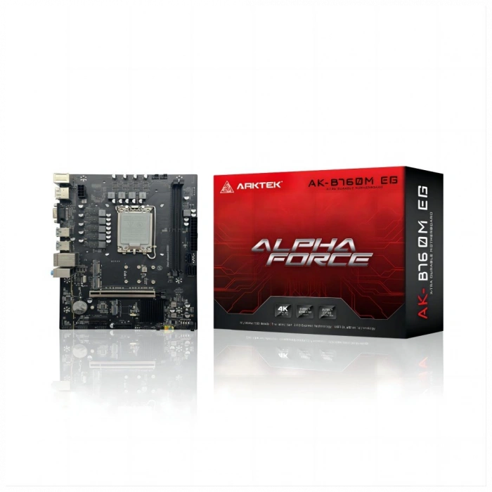 ARKTEK ALPHA FORCE, AK-B760M EG, 2xDDR5, 2x M.2, D-SUB, HDMI, DP, 12-13.14.Nesil, LGA1700 Soket, Anakart