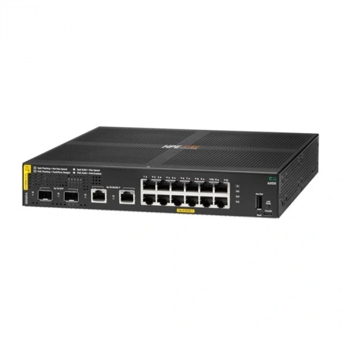 ARUBA 12port 6000 R8N89A GIGABIT 2-SFP 139W POE YÖNETİLEBİLİR SWITCH