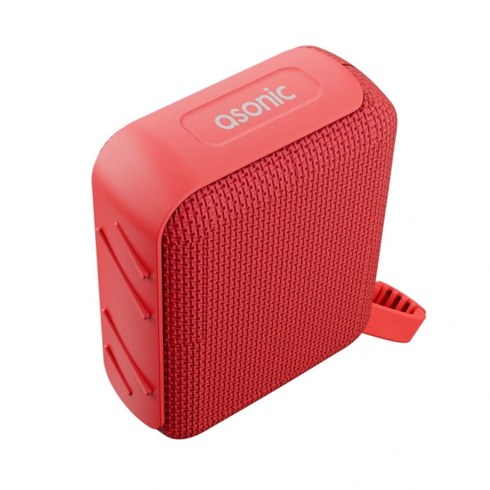 ASONIC AS-03, KIRMIZI, 5W, BT/USB/TF/TWS, 1200mAh Batarya, Bluetooth V5.3, Kablosuz, Taşınabilir, Speaker