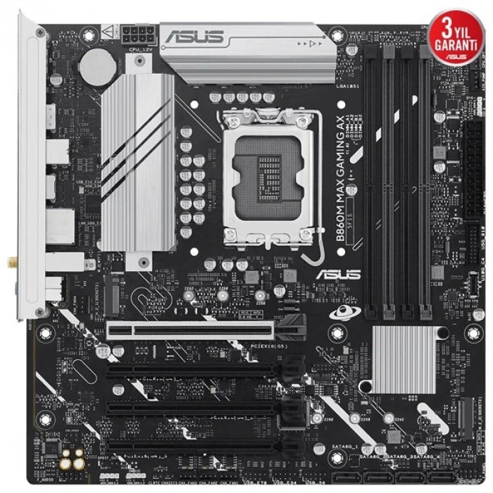 ASUS B860M MAX GAMING AX WIFI6 DDR5 HDMI-DP TYPEC PCIE 5.0 1851P MATX