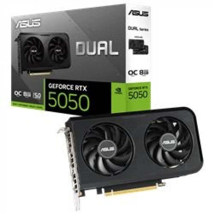 Asus Dual GeForce RTX5050 OC Edition DUAL-RTX5050-O8G-NVIDIA 8GB GDDR6 DLSS 4 128 Bit Ekran Kartı