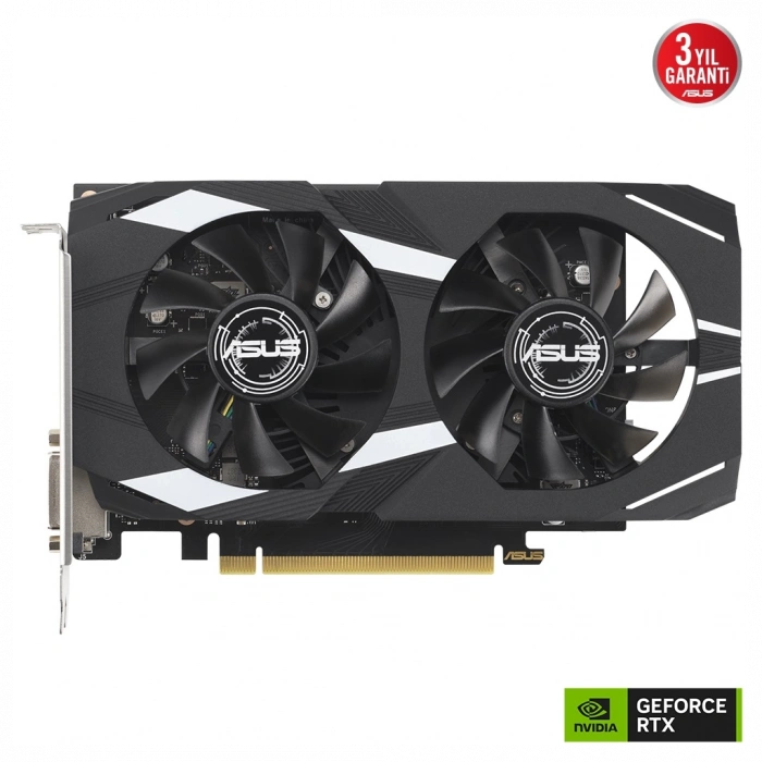 ASUS DUAL-RTX3050-O6G, 6GB, GDDR6, 96Bit, 1xHDMI, 1xDP, 1xDVI GAMING Ekran Kartı