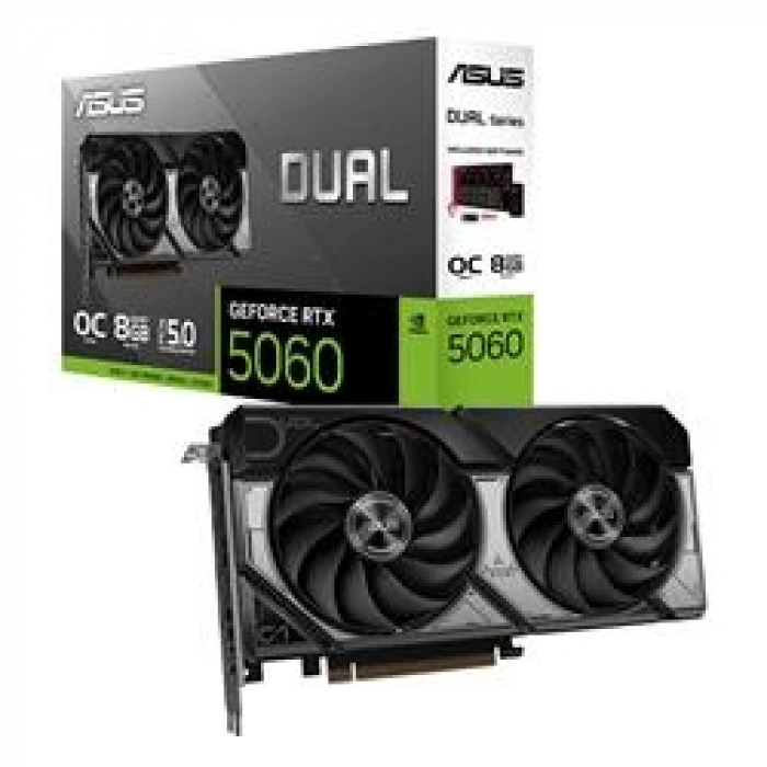 Asus DUAL-RTX5060-O8G-NVIDIA-GEFORCE-RTX 5060-8GB GDDR7-128BIT--OC-HDMI-3XDP-DLSS3 Ekran Kartı