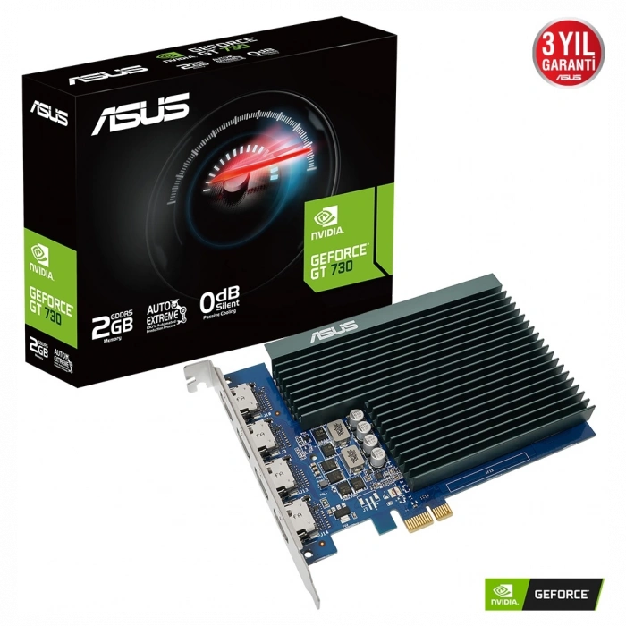 ASUS GT730-4H-SL-2GD5, 2Gb, GDDR5, 64Bit, 4xHDMI Ekran Kartı