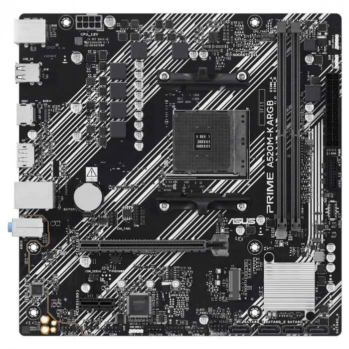 ASUS PRIME A520M-K ARGB DDR4 HDMI-DP PCIE 4.0 AM4 mATX