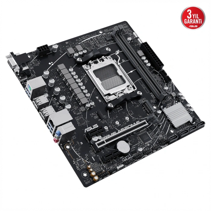 ASUS PRIME A620M-E-CSM, 2xDDR5, 1x M.2, D-SUB, DP, HDMI, AM5 Soket Anakart
