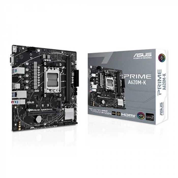 ASUS PRIME A620M-K DDR5 HDMI PCIe 16X v4.0 AM5 mATX