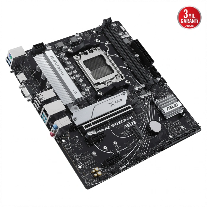 ASUS PRIME B650M-K, 2xDDR5, 2x M.2, D-SUB, HDMI, AM5 Soket Anakart