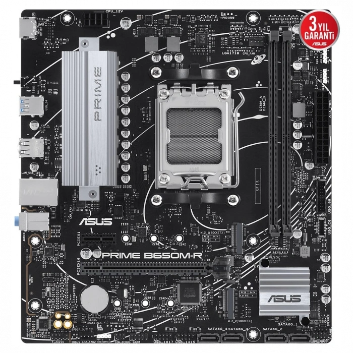 ASUS PRIME B650M-R, 2xDDR5, 2x M.2, HDMI, AM5 Soket Anakart