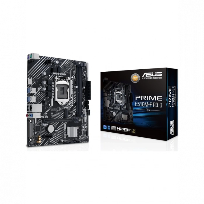 ASUS PRIME H510M-F R3.0-CSM, 2xDDR4, M.2, HDMI, 10-11.Nesil, LGA1200 Soket, Anakart