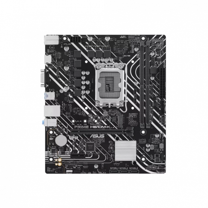 ASUS PRIME H610M-K, 2xDDR5, M.2, D-SUB, HDMI, 12-13.14.Nesil, LGA1700 Soket, Anakart