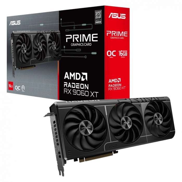 ASUS PRIME-RX9060XT-O16G, 16Gb, 128Bit, GDDR6, 1xHDMI, 2xDP, GAMING Ekran Kartı