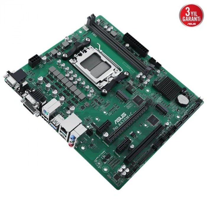 ASUS PRO A620M-C-CSM DDR5  HDMI-DP-DVI PCIE 4.0 AM5 KURUMSAL ANAKART