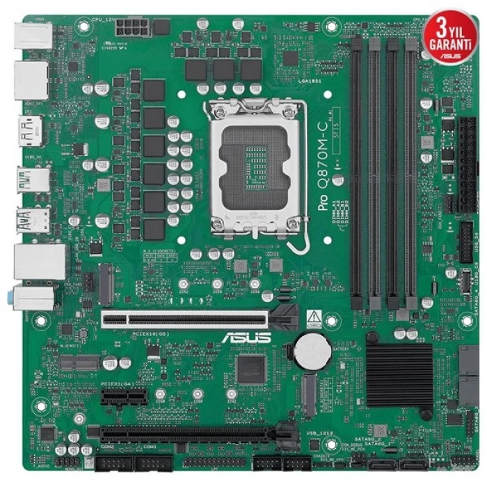 ASUS PRO Q870M-C CSM DDR5 HDMI-DP PCIE 5.0 1851P MATX KURUMSAL ANAKART