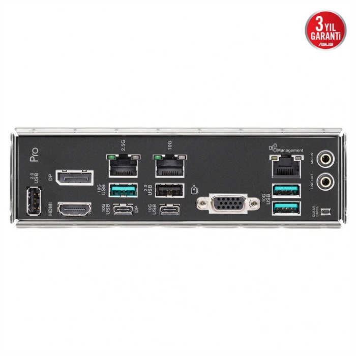 ASUS PRO WS B850M-ACE SE, 4xDDR5, 2xM.2, HDMI, DP, Type-C, D-SUB, PCIe 5.0, AM5 Soket Micro-ATX Anakart