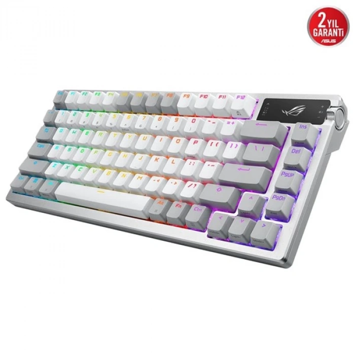 ASUS ROG Azoth ROG NX Snow Switch RGB Kablosuz Türkçe Mekanik Beyaz Gaming Klavye