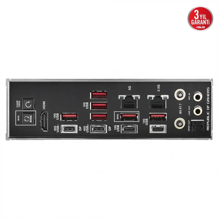 ASUS ROG CROSSHAIR X870E HERO, 4xDDR5, 5xM.2, HDMI, DP, Type-C, PCIe 5.0, 2xWi-Fi 7, Bluetooth v5.4, AM5 Soket GAMING Anakart