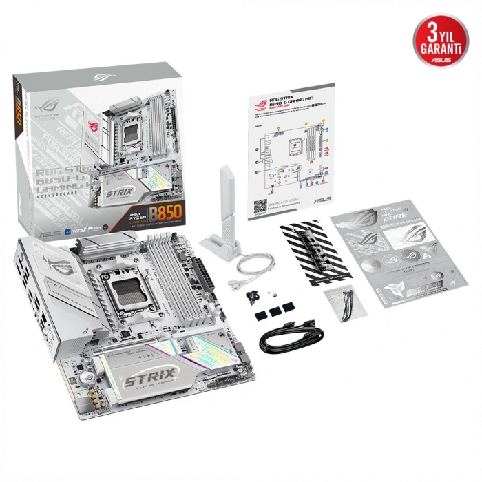 ASUS ROG STRIX B850-G GAMING WIFI, 4xDDR5, 4x M2, HDMI, DP, 2xType-C, Wi-Fi 7, Bluetooth v5.4, AM5 Soket GAMING Anakart