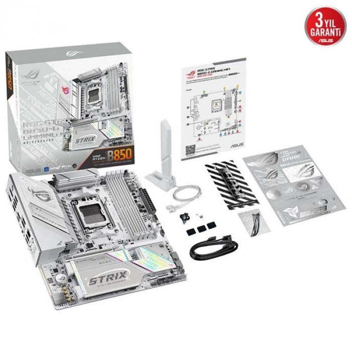 ASUS ROG STRIX B850-G GAMING WIFI7 DDR5 HDMI-DP TYPEC PCIE 5.0 AM5 MATX BEYAZ