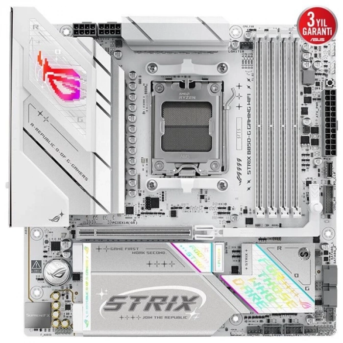 ASUS ROG STRIX B850-G GAMING WIFI7 DDR5 HDMI-DP TYPEC PCIE 5.0 AM5 MATX BEYAZ