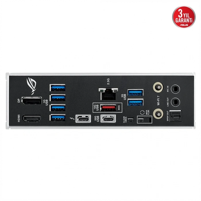 ASUS ROG STRIX B860-F GAMING WIFI, 4xDDR5, 4xM.2, HDMI, DP, Type-C, Wi-Fi 7, Bluetooth v5.4, Intel Core Ultra CPU(Seri 2), LGA1851 Soket, Gaming Anakart