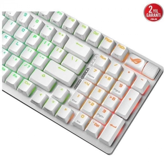 ASUS ROG STRIX SCOPE II 96 NX SNOW KABLOSUZ RGB GAMING KLAVYE ENG BEYAZ