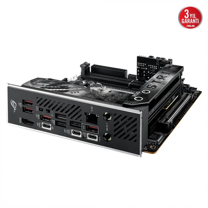 ASUS ROG STRIX X870-I GAMING WIFI, 2xDDR5, 2xM.2, HDMI, DP, Type-C, Wi-Fi 7, Bluetooth v5.4, Mini ITX, AM5 Soket GAMING Anakart