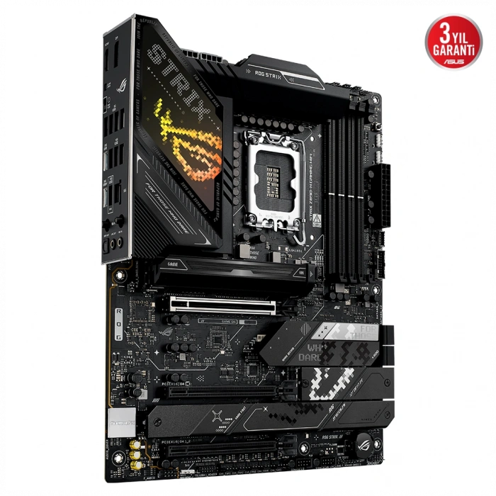 ASUS ROG STRIX Z890-H GAMING WIFI, 9066MHz, 4xDDR5, 4x M.2, HDMI, DP, Type-C, Wi-Fi 7, Bluetooth 5.4, Intel Core Ultra CPU(Seri 2), LGA1851 Soket, Gaming Anakart