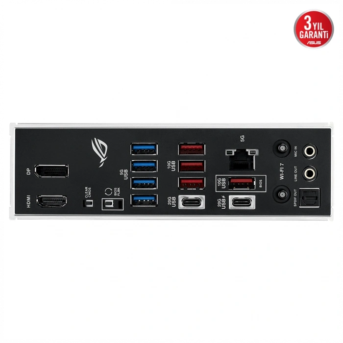ASUS ROG STRIX Z890-H GAMING WIFI, 9066MHz, 4xDDR5, 4x M.2, HDMI, DP, Type-C, Wi-Fi 7, Bluetooth 5.4, Intel Core Ultra CPU(Seri 2), LGA1851 Soket, Gaming Anakart