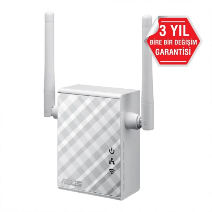 ASUS RP-N12, N300, 300Mbps, 2.4GHz WPS Butonu, 1Port Megabit Lan, Menzil Genişletici
