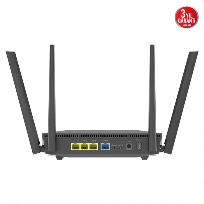 ASUS RT-AX52 Pro, AX3000, 3 Port, 3000Mbps,  Dual Band, WİFİ 6, AiMesh, Extendable Router