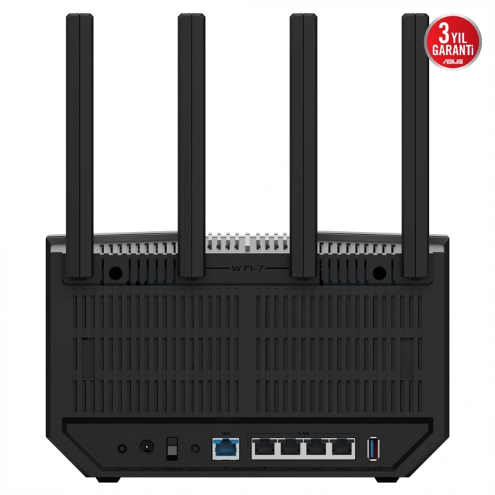 ASUS RT-BE92, BE9700, 4 Port, 9700Mbps, Tri Band, 6GHz WİFİ 7, AiMesh, Gigabit Extendable Router