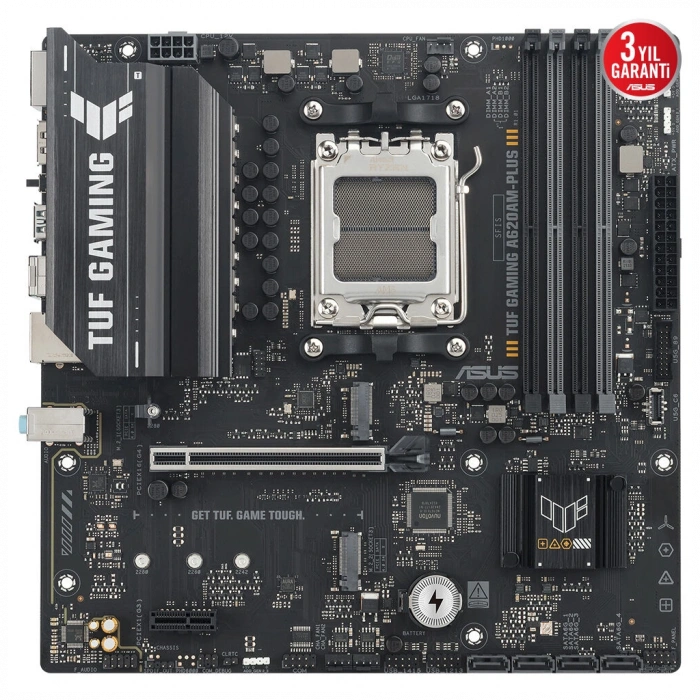 ASUS TUF GAMING A620AM-PLUS, 4xDDR5, 2x M.2, HDMI, 2xDP, AMD Ryzen 7000 Serisi, AM5 Soket Anakart