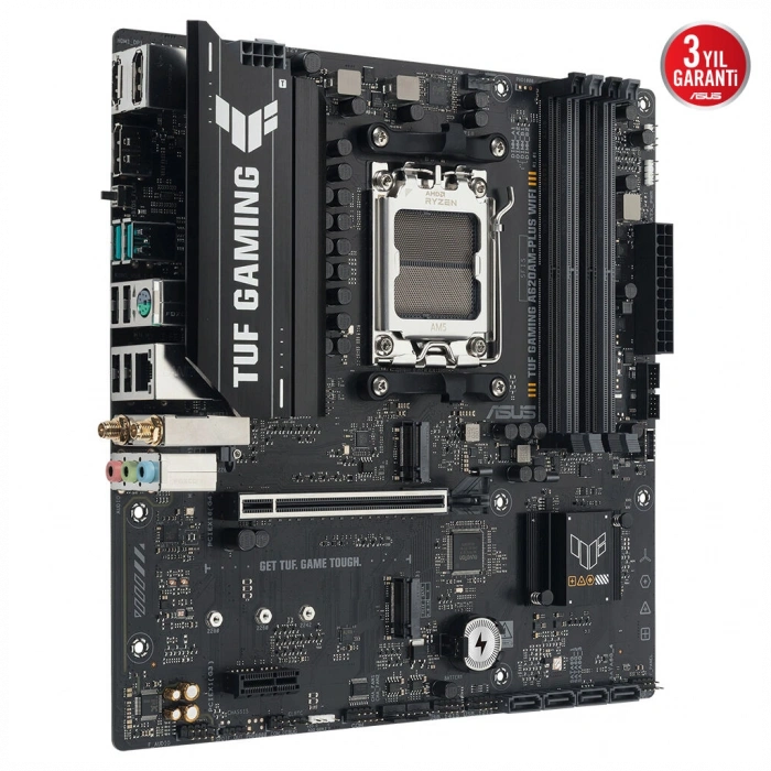 ASUS TUF GAMING A620AM-PLUS WIFI, 4xDDR5, 2x M.2, HDMI, 2xDP, Wi-Fi 6, Bluetooth v5.3, AM5 Soket GAMING Anakart