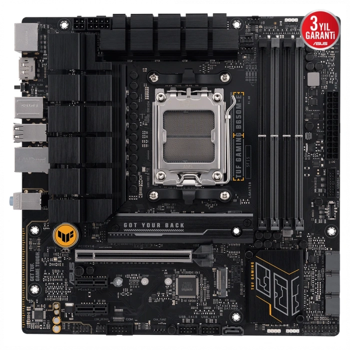 ASUS TUF GAMING B650M-E, 4xDDR5, 2x M.2, HDMI, 2xDP, Type-C, AM5 Soket GAMING Anakart