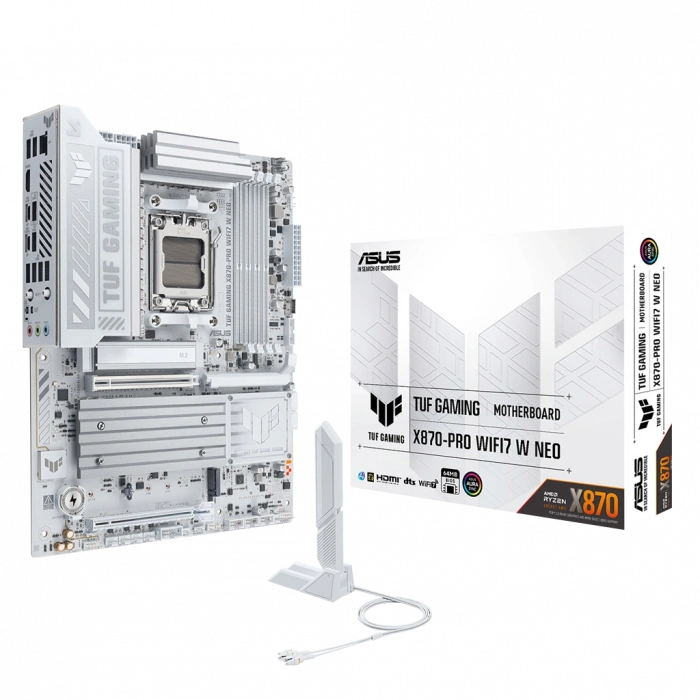 ASUS TUF GAMING B850-PRO WIFI7 W NEO, 4xDDR5, 3x M.2, HDMI, DP, Type-C, Wi-Fi 7, Bluetooth v5.4, AM5 Soket GAMING Anakart