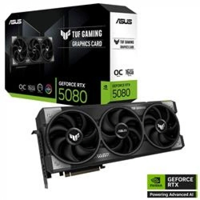 Asus TUF Gaming RTX5080 OC TUF-RTX5080-O16G-GAMING 16GB GDDR7 256 Bit DLSS 4 Gaming Ekran Kartı
