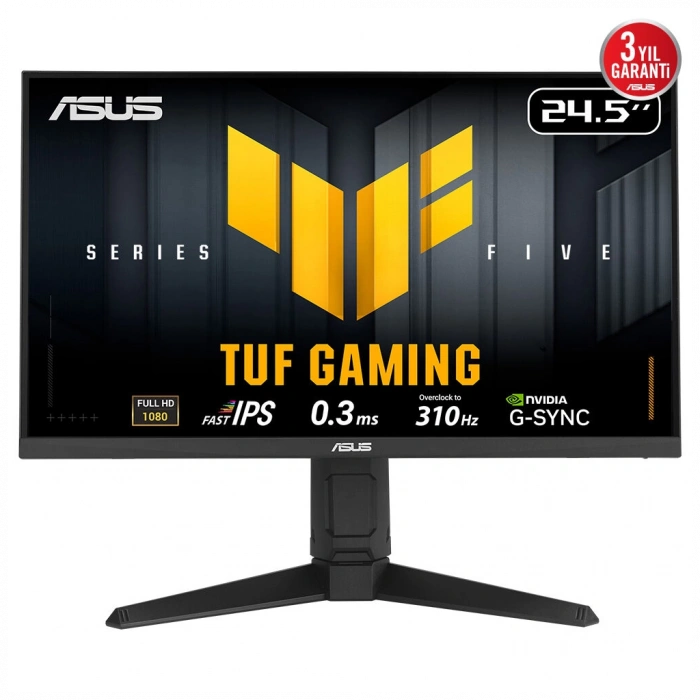 ASUS TUF GAMING VG259QMRL5A 24,5" 0.3ms, 310Hz, Full HD, DP, 2xHDMI, Hoparlör, Pivot, Fast IPS LED, ELMB Sync Premium, GAMING Monitör