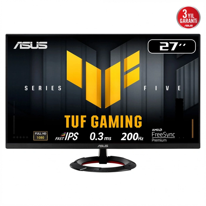 ASUS TUF GAMING VG279Q5R 27" 0.3ms, 200Hz, Full HD, DP, 2xHDMI, Hoparlör, Fast IPS LED, ELMB Sync Premium, GAMING Monitör